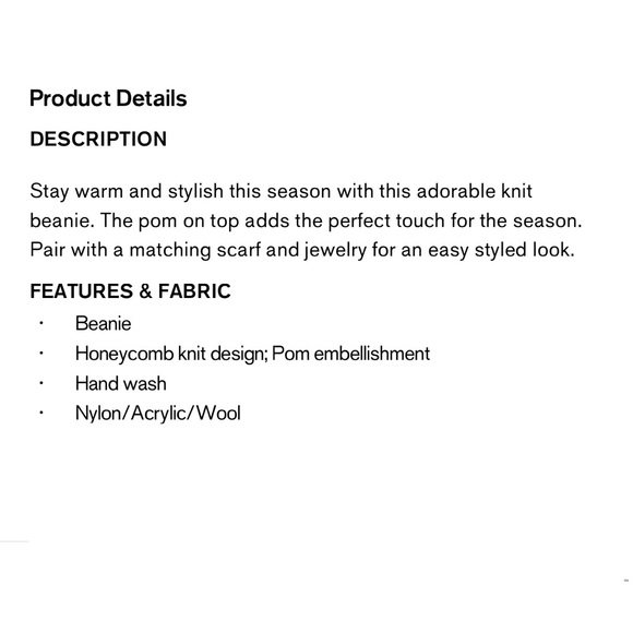 EXPRESS Dusty Mauve Honeycomb Pom Beanie NWT - Picture 6 of 11